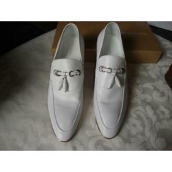 Witte leren schoenen van Rodolfo Zengarini 42