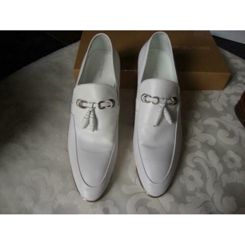 Witte leren schoenen van Rodolfo Zengarini 42