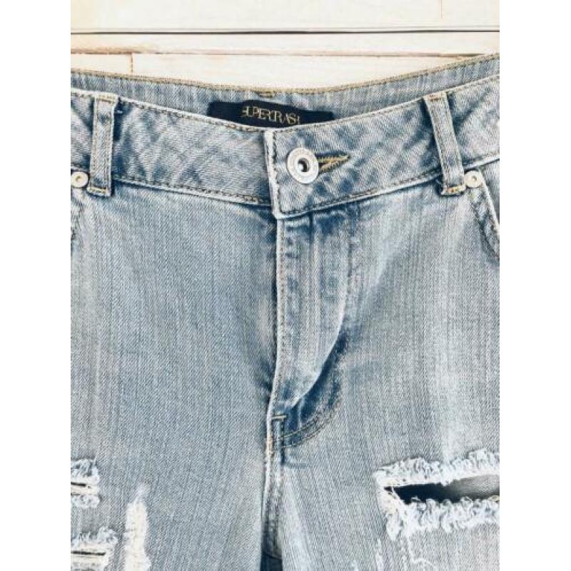 Supertrash spijkerbroek met gaten, maat 28 - NP 99,95 - wyp