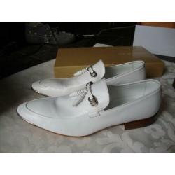 Witte leren schoenen van Rodolfo Zengarini 42