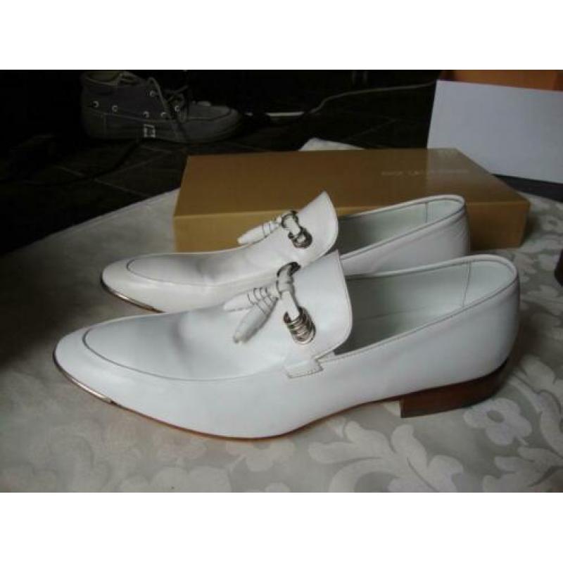 Witte leren schoenen van Rodolfo Zengarini 42