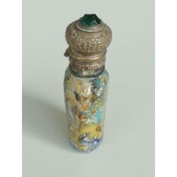 Aventurijn glas parfumflesje 19e eeuw - Victoriaans stijl