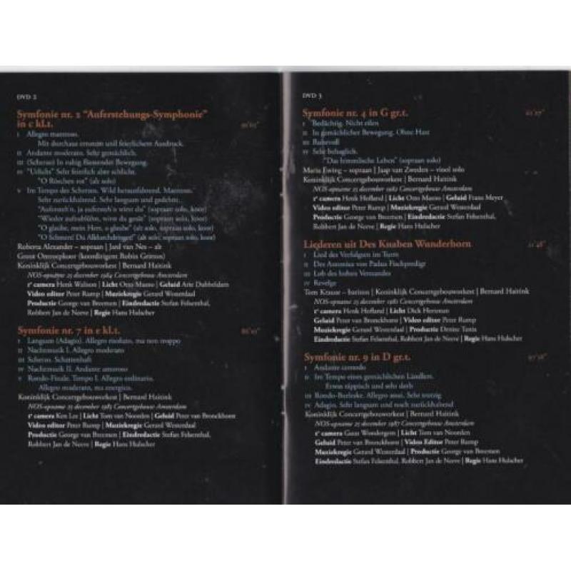 Mahler Kerst Matinees. Bernard Haitink 4 dvdbox