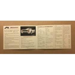 McLaren F1 GTR - brochure folder div. items - Mc Laren F1GTR
