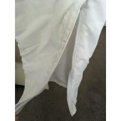 Wit. Tenniskleding. Sjeng. Maat L. Lange broek. Heren