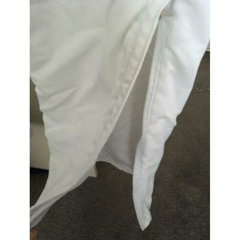 Wit. Tenniskleding. Sjeng. Maat L. Lange broek. Heren