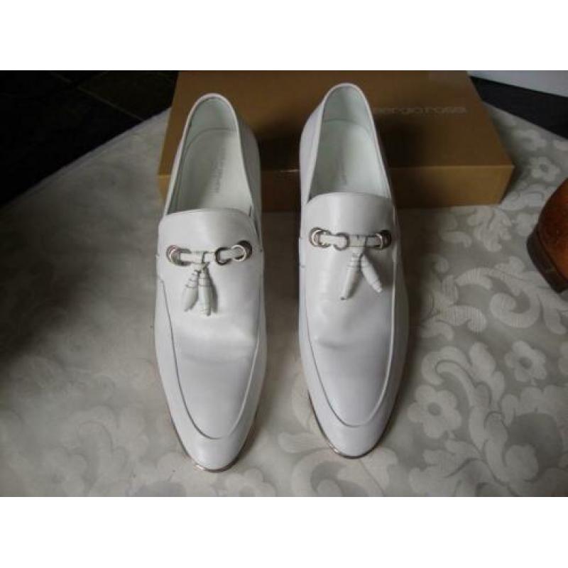 Witte leren schoenen van Rodolfo Zengarini 42