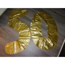 Gouden opblaascijfers 50