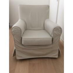 Ikea Ektorp Jennylund fauteuil stoel incl. Beige hoes