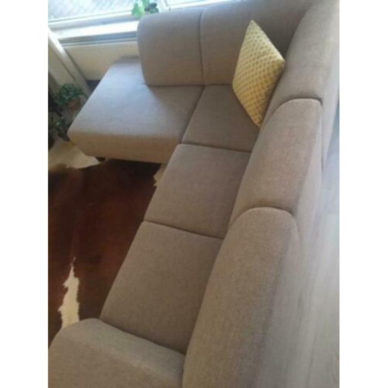 Grote hoekbank Beige/Zandkleur