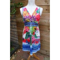 Jurk wit/ blauw 101 idees mt L-XL