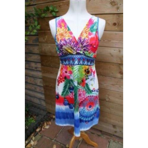 Jurk wit/ blauw 101 idees mt L-XL