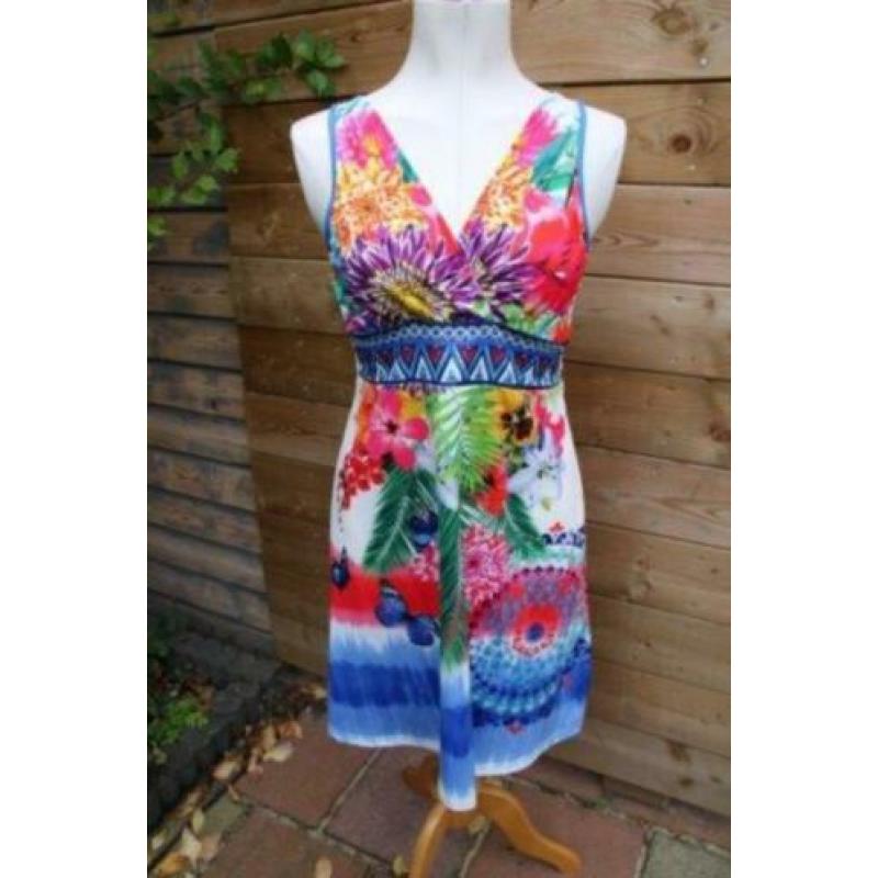 Jurk wit/ blauw 101 idees mt L-XL