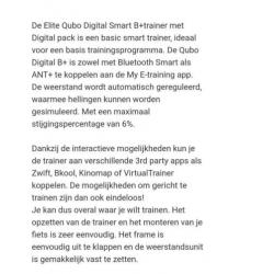 Elite Qubo digital Smart B,+ fietstrainer, Zwift.