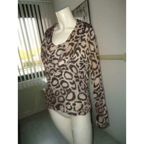 Mk33 CAROLINE BISS GEDR. APART SHIRT MET DIERENPRINT 40