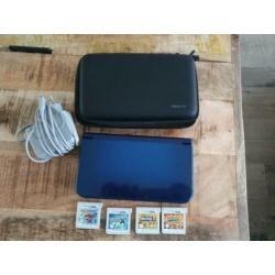 Nintendo 3DS XL Metallic Blue + 4 spellen