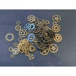 N2a 200 Bronzen Steampunk radertjes € 12,75