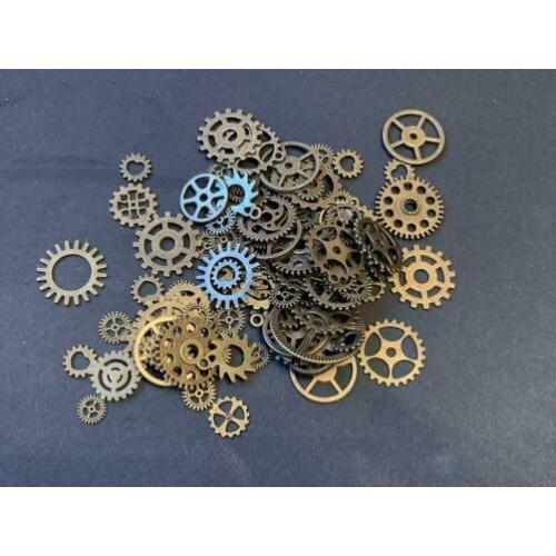 N2a 200 Bronzen Steampunk radertjes € 12,75