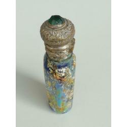 Aventurijn glas parfumflesje 19e eeuw - Victoriaans stijl