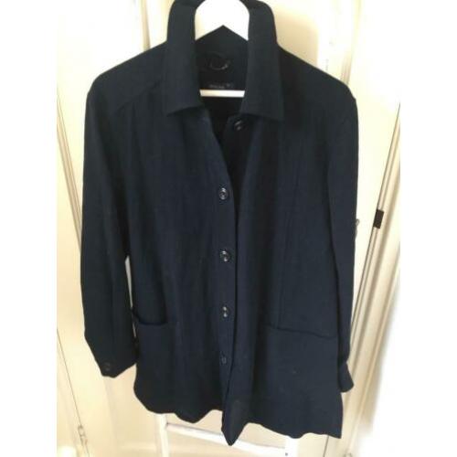 Dnkr blauwe wollen blouse jasje Max Mara/ marina Rinaldi,