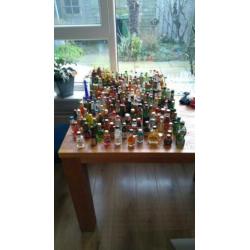 grote 338 stuks verzameling kleine drankflesjes.