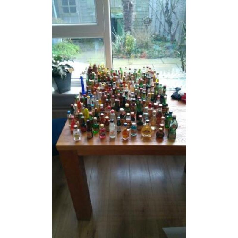 grote 338 stuks verzameling kleine drankflesjes.