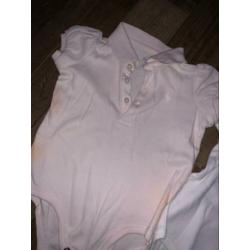 Polo ralph lauren rompers roze & wit maat 68