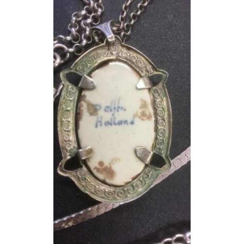 Antiek/oud lot zilveren sieraden
