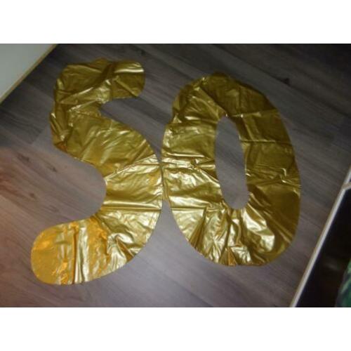 Gouden opblaascijfers 50