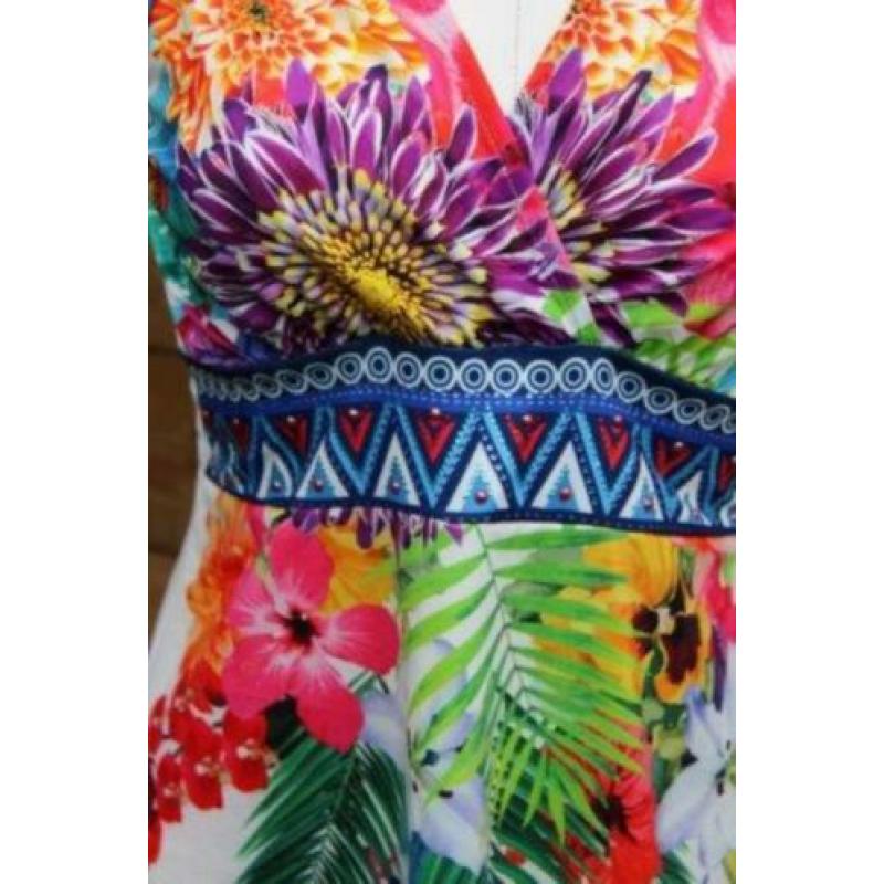 Jurk wit/ blauw 101 idees mt L-XL