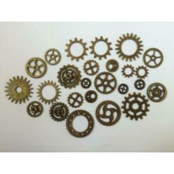 N2a 200 Bronzen Steampunk radertjes € 12,75