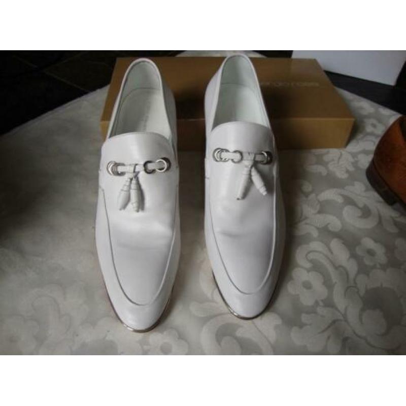 Witte leren schoenen van Rodolfo Zengarini 42