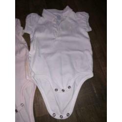 Polo ralph lauren rompers roze & wit maat 68