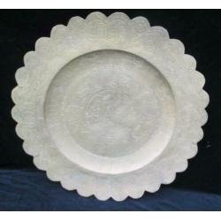 Groot Koperen Bord Oosters Draken Chinees Geschulpt 56 cm