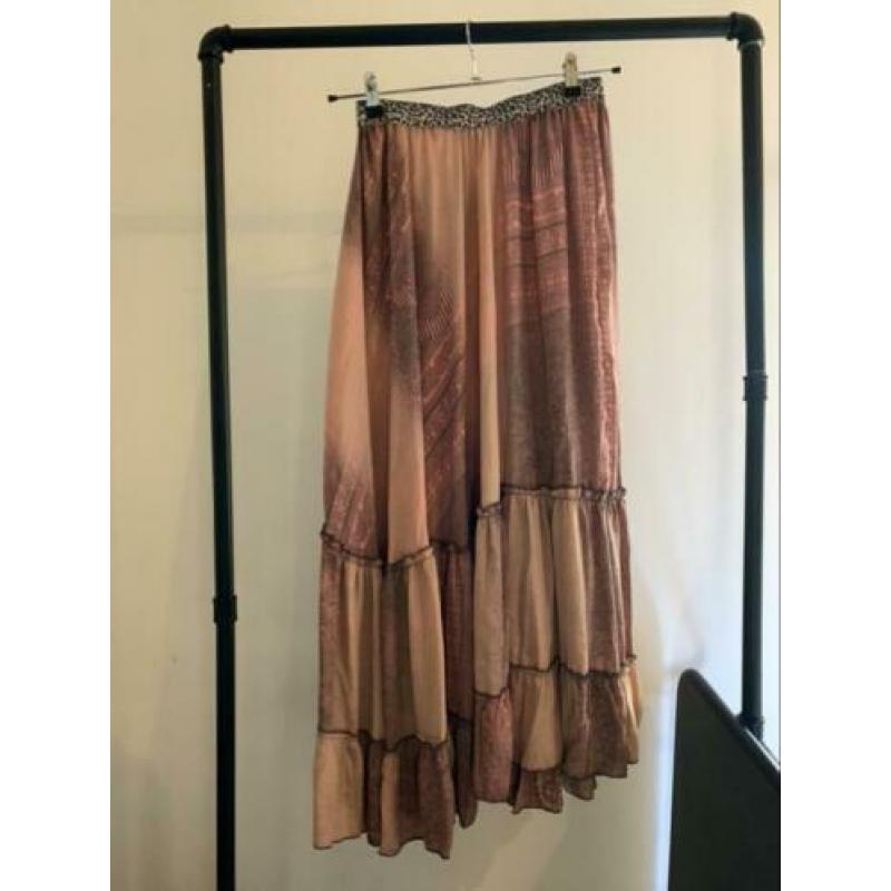 Mooie bohemian zijde rok one size