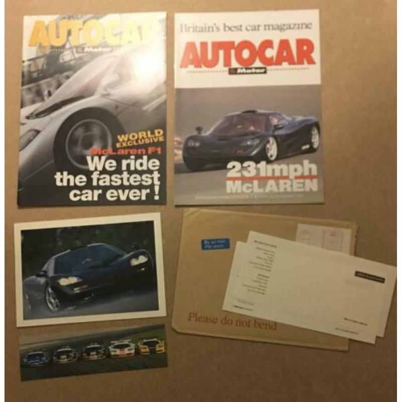 McLaren F1 GTR - brochure folder div. items - Mc Laren F1GTR