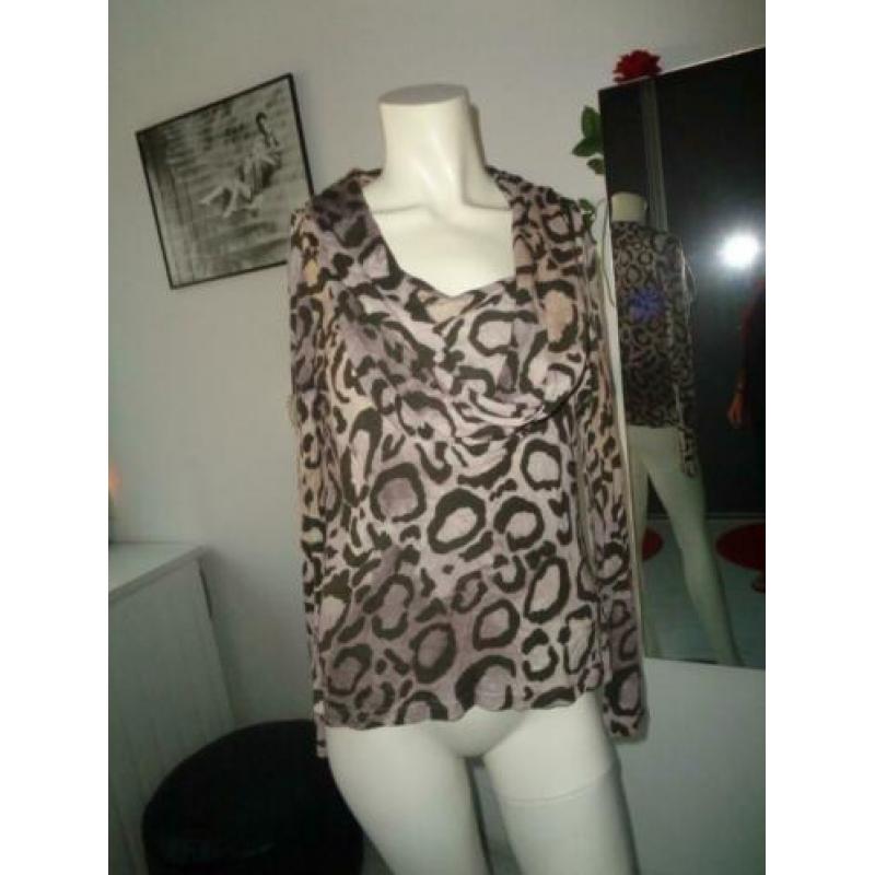Mk33 CAROLINE BISS GEDR. APART SHIRT MET DIERENPRINT 40
