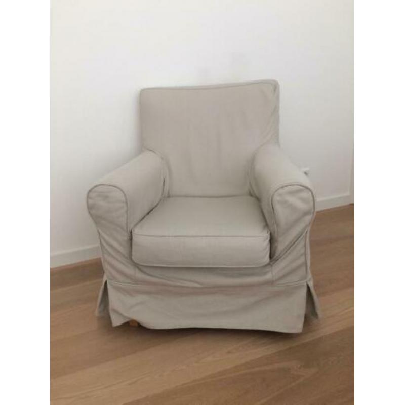Ikea Ektorp Jennylund fauteuil stoel incl. Beige hoes