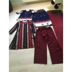 T.K Zijde kleding 1e 3 delig 2e 2 delig z.o.