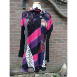 FOR HER Paris mt M fantastisch gekleurd jurkje