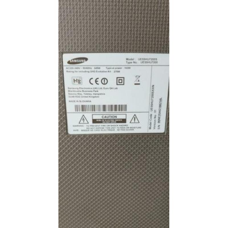 Samsung ue55hu7200 curved 4k tv met barst