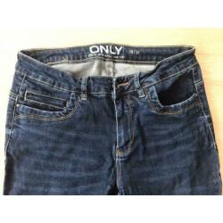 Spijkerbroek ONLY donkerblauw skinnyjeans maat 28/32