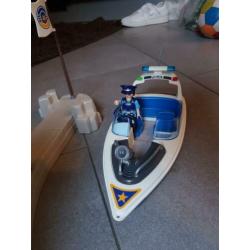 Nieuwe grote playmobil haven politie met speedboot compleet
