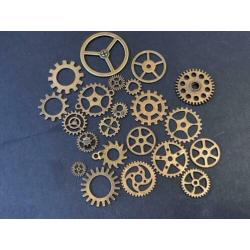 N2a 200 Bronzen Steampunk radertjes € 12,75