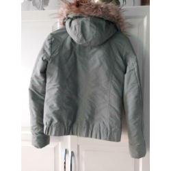 Groene winterjas maat 36