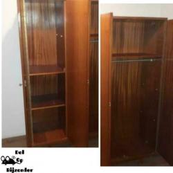 Vintage teak kledingkast kast slaapkamer kleding retro groot