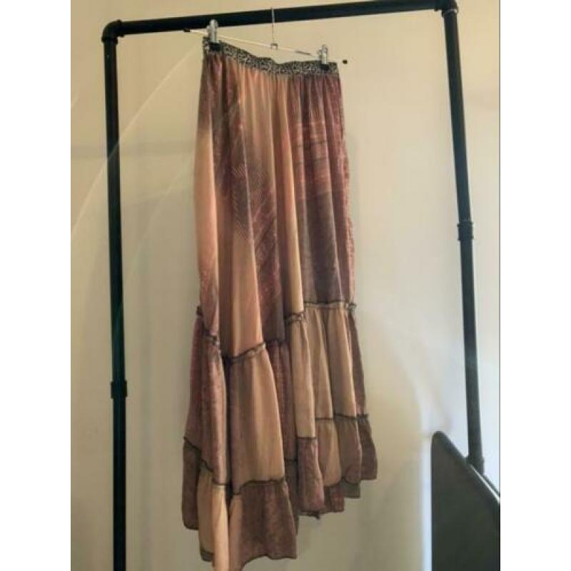 Mooie bohemian zijde rok one size
