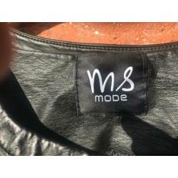 MS mode imitatielere bikerjack zwart xxl maat 50