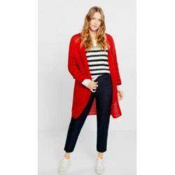 Rood vest L parelmoerknopen