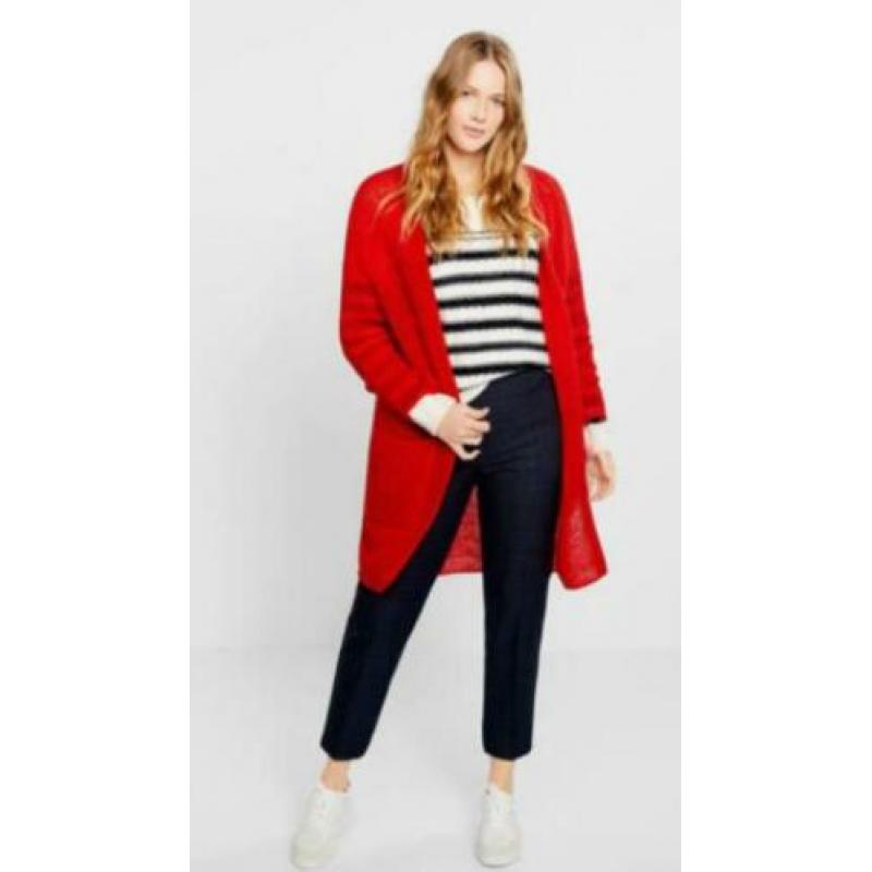 Rood vest L parelmoerknopen